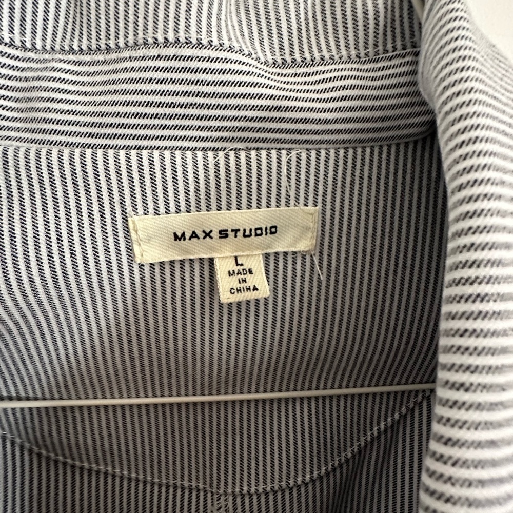 Max Studio Striped Fitted Blazer